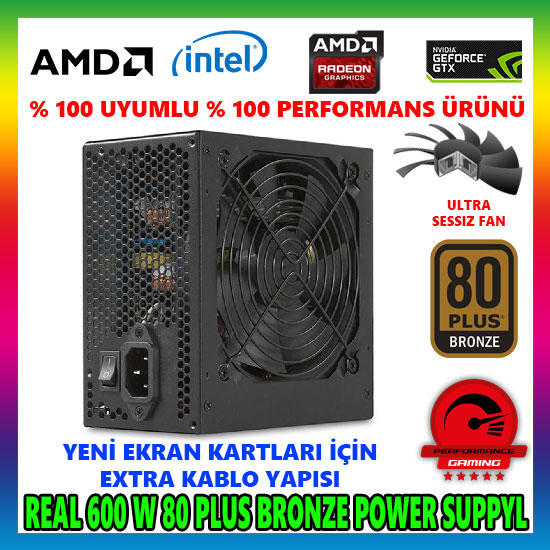 Power Boost BST-600A 600W 80 Plus Aktif PFC PSU Power Supply Power Boost BST-600A 600W 80 Plus Aktif PFC PSU Power Supply
